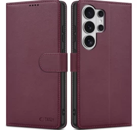 samsung Galaxy S26 Ultra Wallet Dėklas - Bordo Spalvos