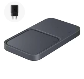 samsung Indukcinis įkroviklis 15 W - Juodas + Tinklo įkroviklis + Laidas