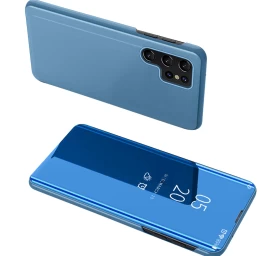 „samsung S24 Ultra“ Dėklas Su Atverčiamu Dangteliu „clear View Case“ – Mėlynas