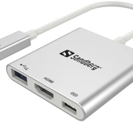 Sandberg Usb-c Mini Dokas Hdmi+usb 136-00 (sidabrinis / C Tipo Usb )
