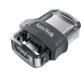 Sandisk Ultra Dual Drive M3.0 128gb (128gb /usb 3.0 / Sidabrinės Pilkos Spalvos )