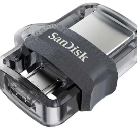 Sandisk Ultra Dual Drive M3.0 32gb (32gb /usb 3.0 / Sidabrinės Pilkos Spalvos )