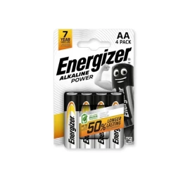 Šarminė baterija LR6 (AA) 1.5V 2900mAh Alkaline Power Energizer, 4 vnt.
