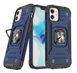 šarvuotas Dėklas iphone 14 Plus Su Magnetiniu Laikikliu Ring Armor Blue