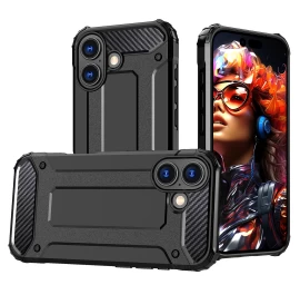 šarvuotas Dėklas iphone 17 Hybrid Armor - Juodas