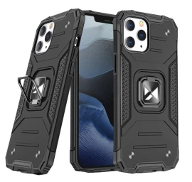 šarvuotas Dėklas + Magnetinis Laikiklis Iphone 13 Pro Max Ring Armor Juodas
