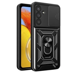 šarvuotas Dėklas samsung Galaxy A57 Su hybrid Armor Camshield - Juodas