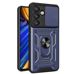 šarvuotas Dėklas Su Fotoaparato žiedu, Skirtas samsung Galaxy S25 Hybrid Armor Camshield - Mėlynas