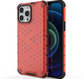 šarvuotas Dėklas Su Geliniu Rėmeliu iphone 13 Pro Max Raudonas
