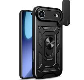 šarvuotas Dėklas Su Kameros Dėklu iphone 17 Air Hybrid Armor Camshield - Juodas