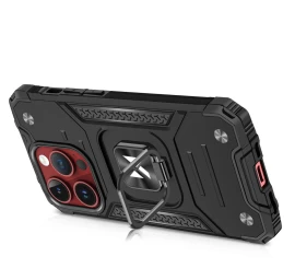 šarvuotas Dėklas Su Pirštų Laikikliu Iphone 15 Pro Max Wozinsky Ring Armor - Sidabrinis