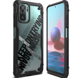 šarvuotas Dėklas Su Rėmeliu Xiaomi Redmi Note 10 / 10s Fusion X Design Cross Juodas