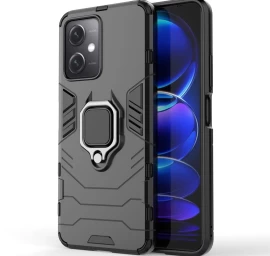 šarvuotas Dėklas Xiaomi Redmi Note 12 5g / Poco X5 5g Magnetinis Laikiklis Ring Armor Black