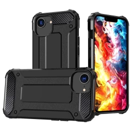 šarvuotas Hibridinis Dėklas iphone 16e Hybrid Armor - Juodas