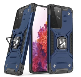 šarvuotas Hibridinis Dėklas Su Magnetiniu Laikikliu, Skirtas samsung Galaxy S22 Ultra Ring Armor - Mėlynas