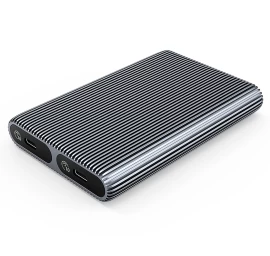 šasi Korpusas Am2c3-2n, Skirtas Dviem M.2 Nvme Usb-c 10 Gb/s Diskams - Pilkas