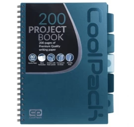 Sąsiuvinis su spirale CoolPack, A5, 200 puslapių, langeliais, Mėlynos spalvos