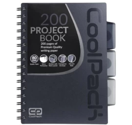 Sąsiuvinis su spirale CoolPack, A5, 200 puslapių, langeliais, pilkos spalvos