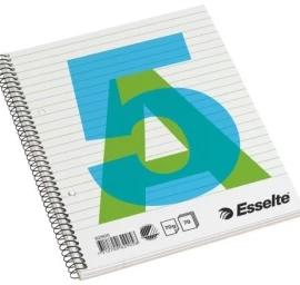 Sąsiuvinis su spirale Esselte, A5/70, linija, minkštas viršelis