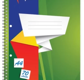 Sąsiuvinis su spirale Forpus, A4/70, langeliais, minkštas viršelis  0722-003