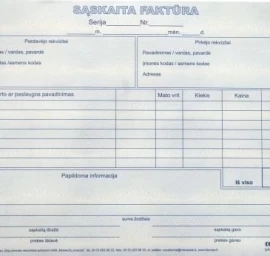Sąskaita faktūra, A5, 2x50  0720-042