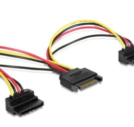 Sata power cable Sata-&gt;  &gt;2xSATA angled 15cm