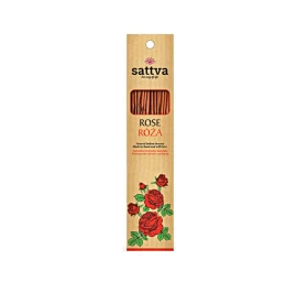 Sattva Natūralūs Indiški Smilkalai rose, 15 Lazdelių.