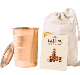 Sattva Varinis Dryžuotas Puodelis Su Dangteliu, 350 Ml
