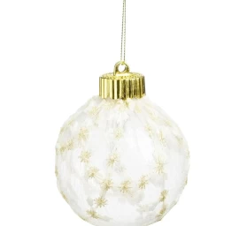 Saugus Plastikinis Baublys Dia. 8 Cm, Dekoruotas žėručiu