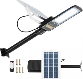 Saulės Gatvės Lauko šviestuvas Su Sutemų Jutikliu 84 X Led 80 W Pilotas