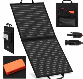 Saulės įkroviklis Saulės Baterija Sulankstomas Turistinis Kempingas 2 X Usb 40 W