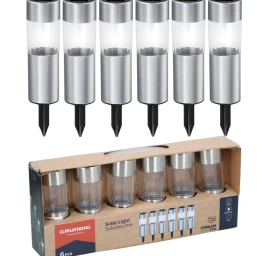 Saulės Lempa 4.5x15cm Inox 6vnt.