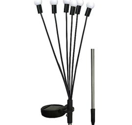Saulės Lempa, šokanti Vėjyje, Balti Rutuliukai 6 Led 72cm