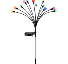 Saulės Lempa, šokanti Vėjyje, Spalvingi Rutuliukai 12 Led 72cm