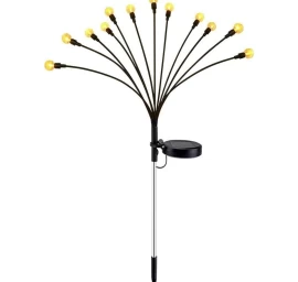 Saulės Lempa šokantys Vėjyje Balti Kamuoliai 12 Led 72cm šiltai Balta
