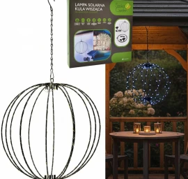 Saulės Pakabinama Lempa Rutulys 30 Cm 120 Led šaltai Balta