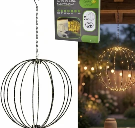 Saulės Pakabinama Lempa Rutulys 30 Cm 120 Led šiltai Balta