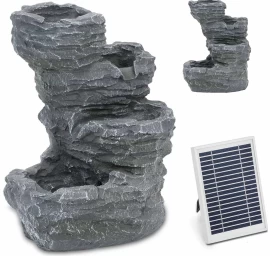 Saulės Sodo Fontanas Su Led Apšvietimu 4 Lygių 3w