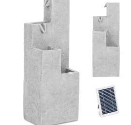 Saulės Sodo Fontano Kaskada Su Led Apšvietimu, 4 Kolonos, 3 W