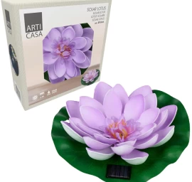 Saulės Vandens Lelijų Lempa 18 Cm Violetinė