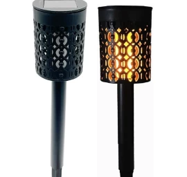 Saulės žibintuvėlis Ugnies Efekto Liepsna 5.5x36cm 6 Led