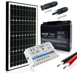 Saulės baterijų komplektas su akumuliatoriumi 30W 12V / 18AH