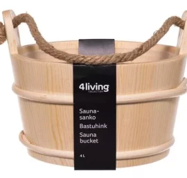 Saunos kibiras 4Living, mediena, 4 l, 25.5 x 28 cm,