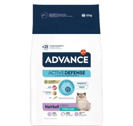 Sausas maistas katėms Advance Sterilized (Hairball) 10 kg