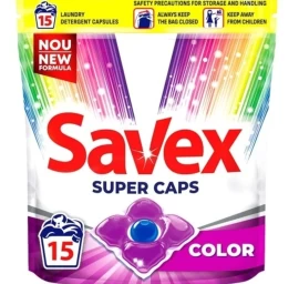 Savex Kapsulės Spalvotiems Skalbiniams, 15 Vnt.