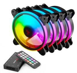 SAVIO FAN-01 4-pack 120mm ARGB fan including controller and remote control