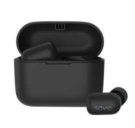 Savio TWS-09 IPX5 headphones/headset Wireless In-ear Music Bluetooth Black