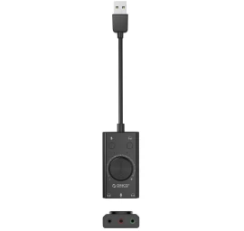 Sc2 Usb-a Išorinė Daugiafunkcinė Garso Plokštė - Juoda