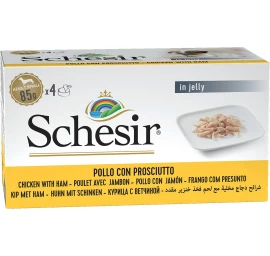 SCHESIR Chicken with ham in jelly - wet dog food - 4 x 85g
