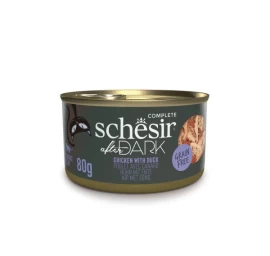 Schesir šlapias kačių maistas, vištiena su antiena, 80g